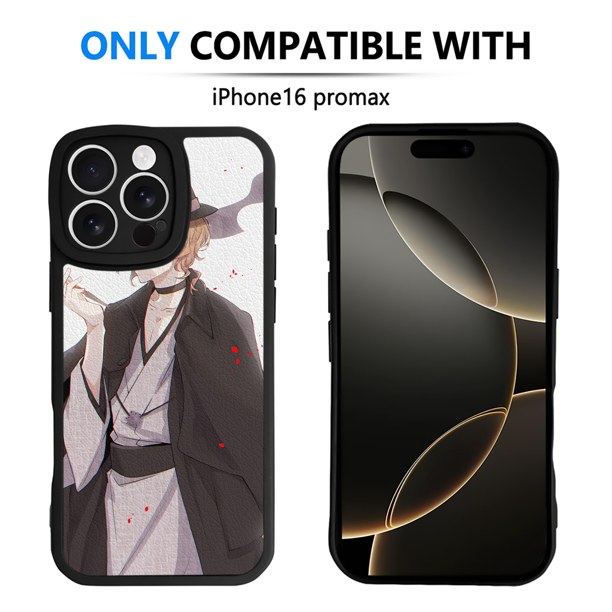 （画像用） 文豪ストレイドッグス Bungo Stray Dogs 【iPhone 16シリーズ対応】シリコンスマホケース（レザー調） 材質：シリコン